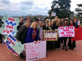 Local Educators Rally in Frankfort